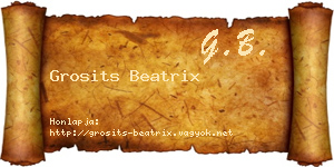 Grosits Beatrix névjegykártya